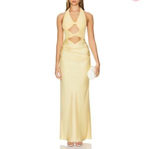 Bec&Bridge - Solare Halter Dress in Citrus